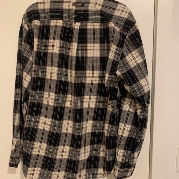 Boston Traders Mens Flannel Shirt Jacket Large Plaid Navy Blue - Picture 6 of 6